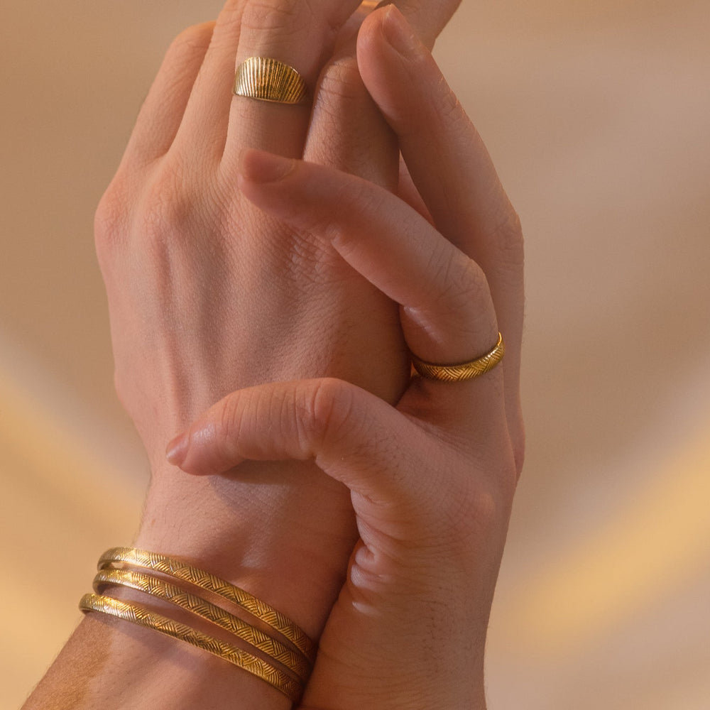 
                      
                        Vintage inspired simple Sunburst charm ring in either solid brass, 10K gold, or 14K gold. Custom Handmade by jewelers in Brooklyn, NY.
                      
                    
