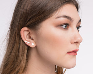 Hammered Circle Stud Earrings