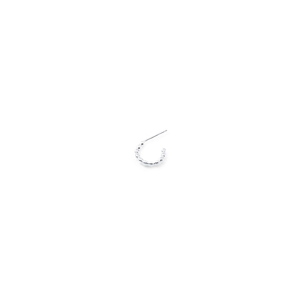 
            
                Load image into Gallery viewer, Ball Hoop Earrings in Silver
            
        