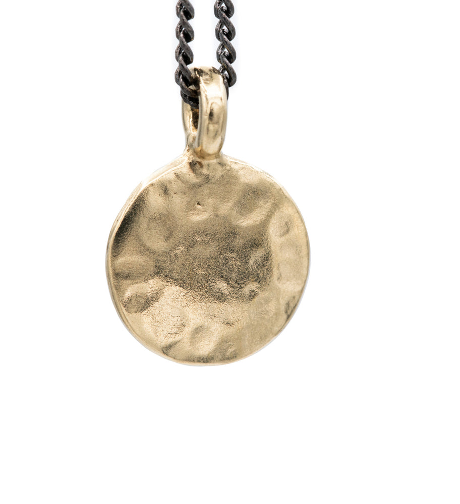 Hammered Circle Charm Necklace
