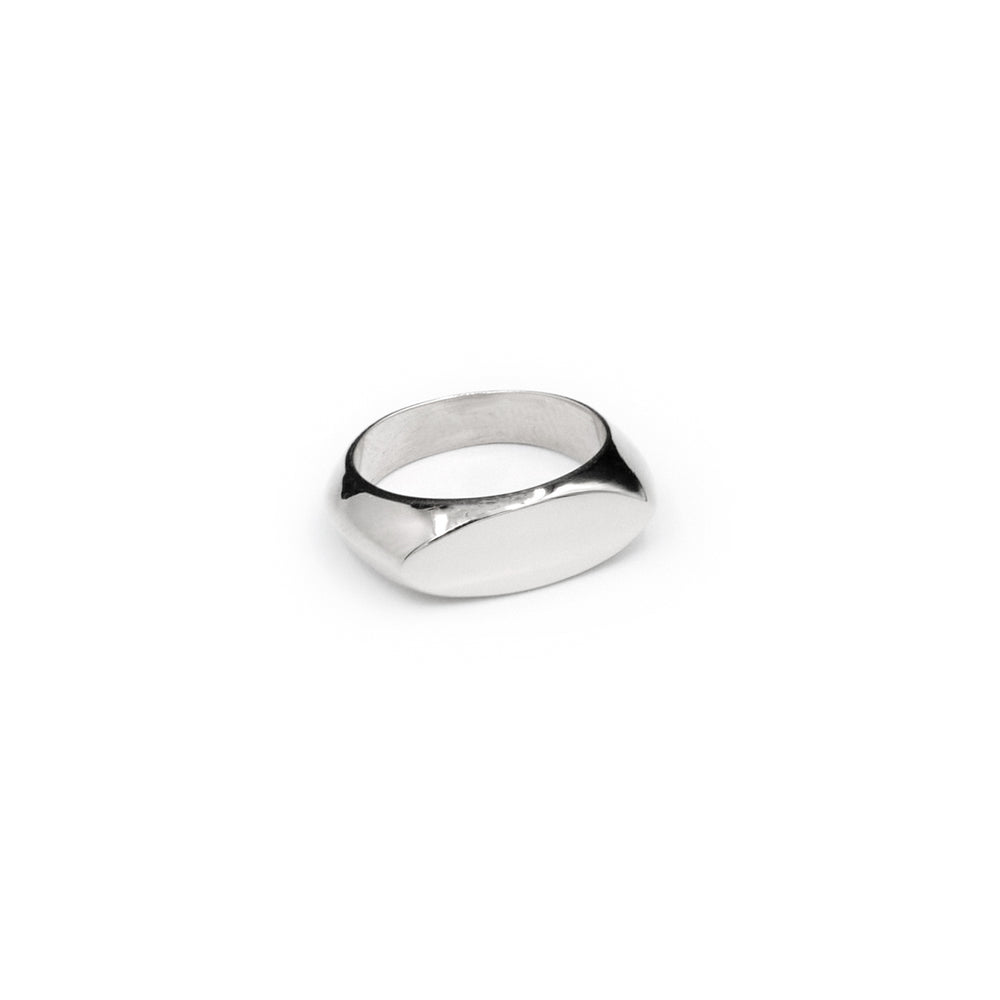 Retro Signet Ring in Silver