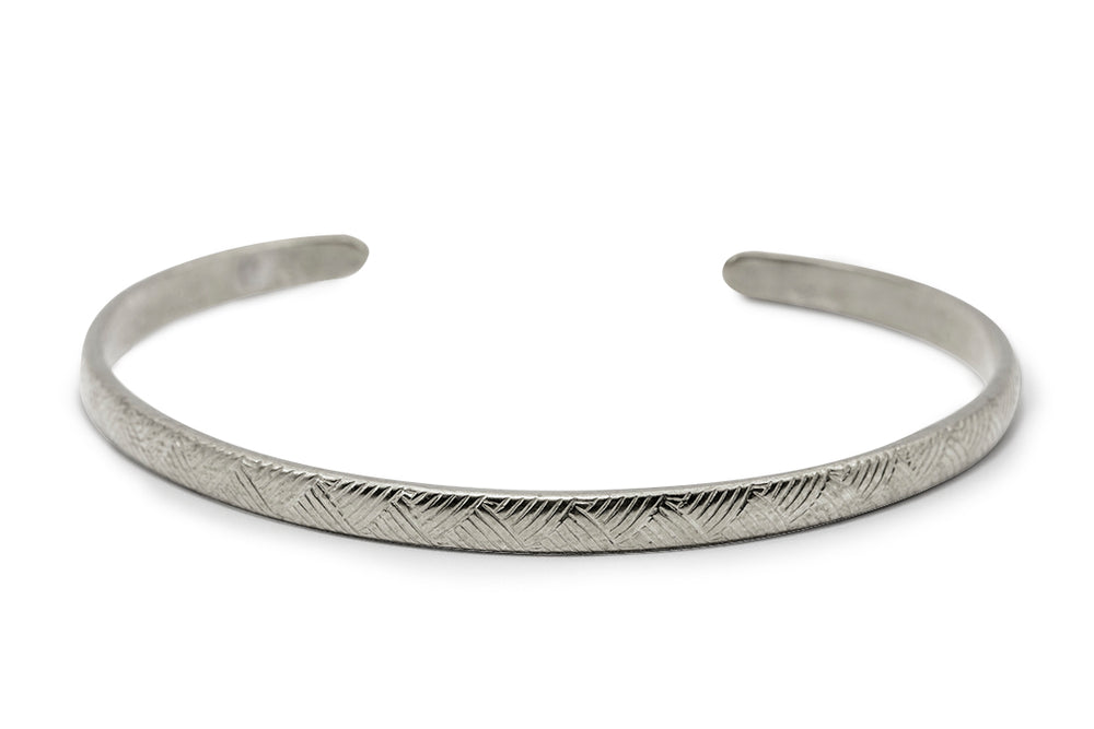 
            
                Load image into Gallery viewer, Vintage Inspired Classic lines Bracelet made of solid sterling silver. Custom Handmade by jewelers in Brooklyn, NY.
            
        