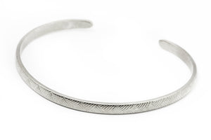 
            
                Load image into Gallery viewer, Vintage Inspired Classic lines Bracelet made of solid sterling silver. Custom Handmade by jewelers in Brooklyn, NY.
            
        