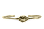 Vintage inspired simple sunburst cuff bracelet in solid brass. Custom Handmade by jewelers in Brooklyn, NY.